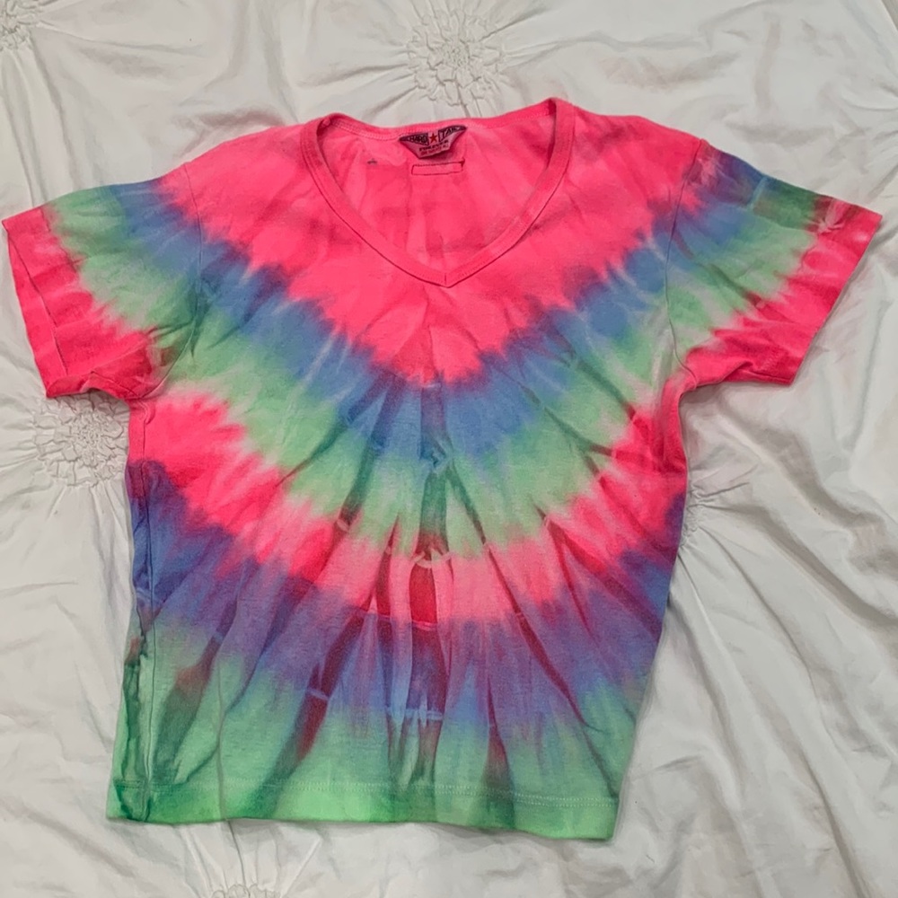 Hard tail forever t shirt. Pink, green blue, and purple. Vintage